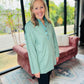 Cozy Henley Top- Smokey Sage