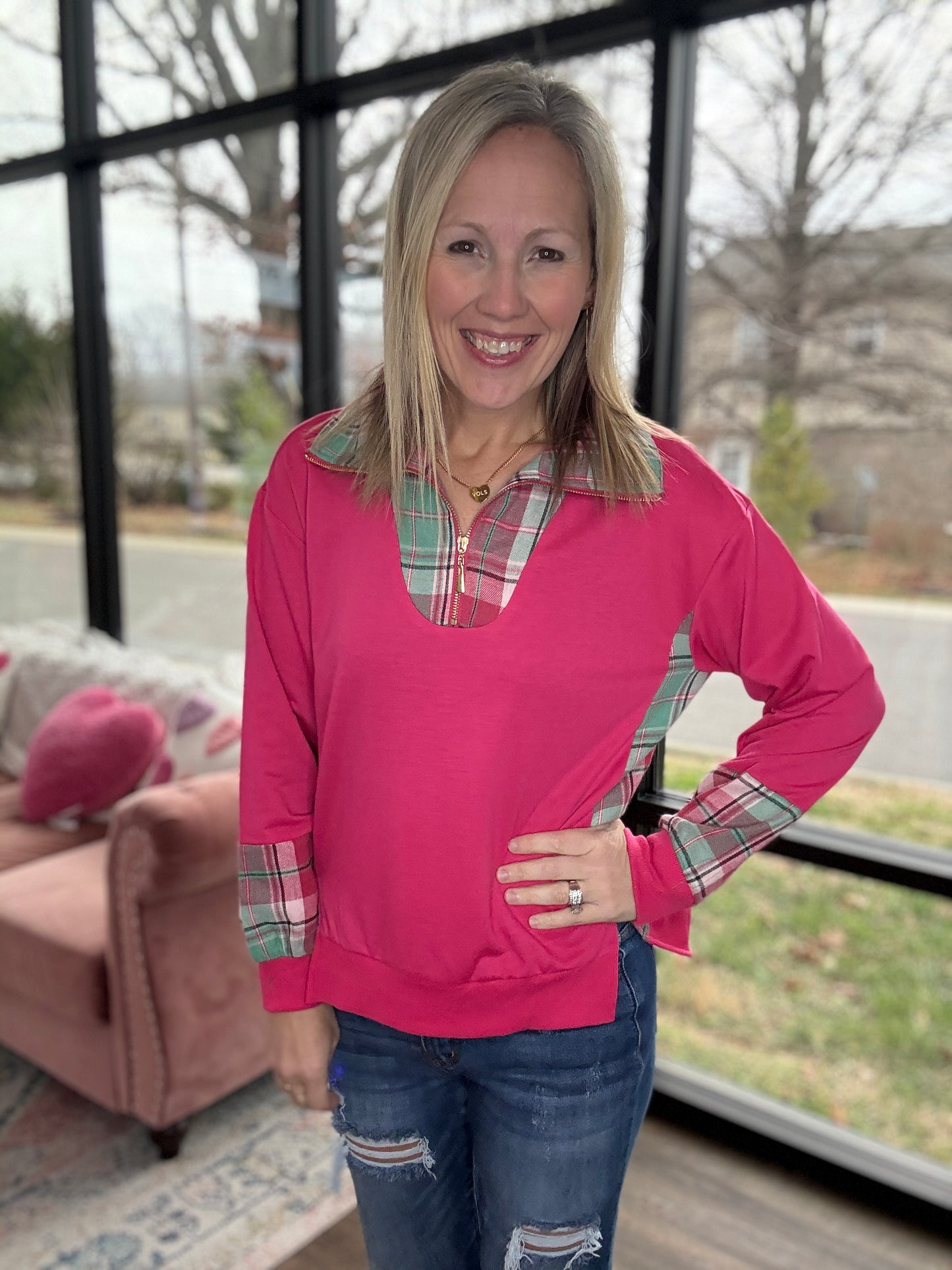 Juniper Plaid Pullover