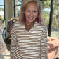 Mocha Striped Pant Set