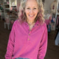 Marley Snap Sweatshirt- Magenta