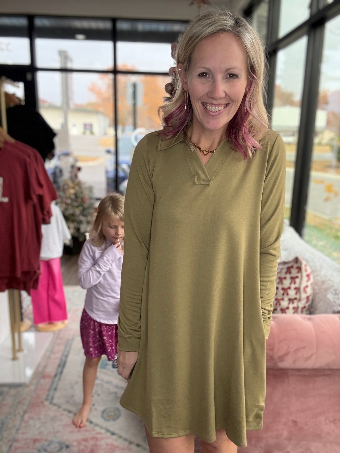 Olive Voyage Dress