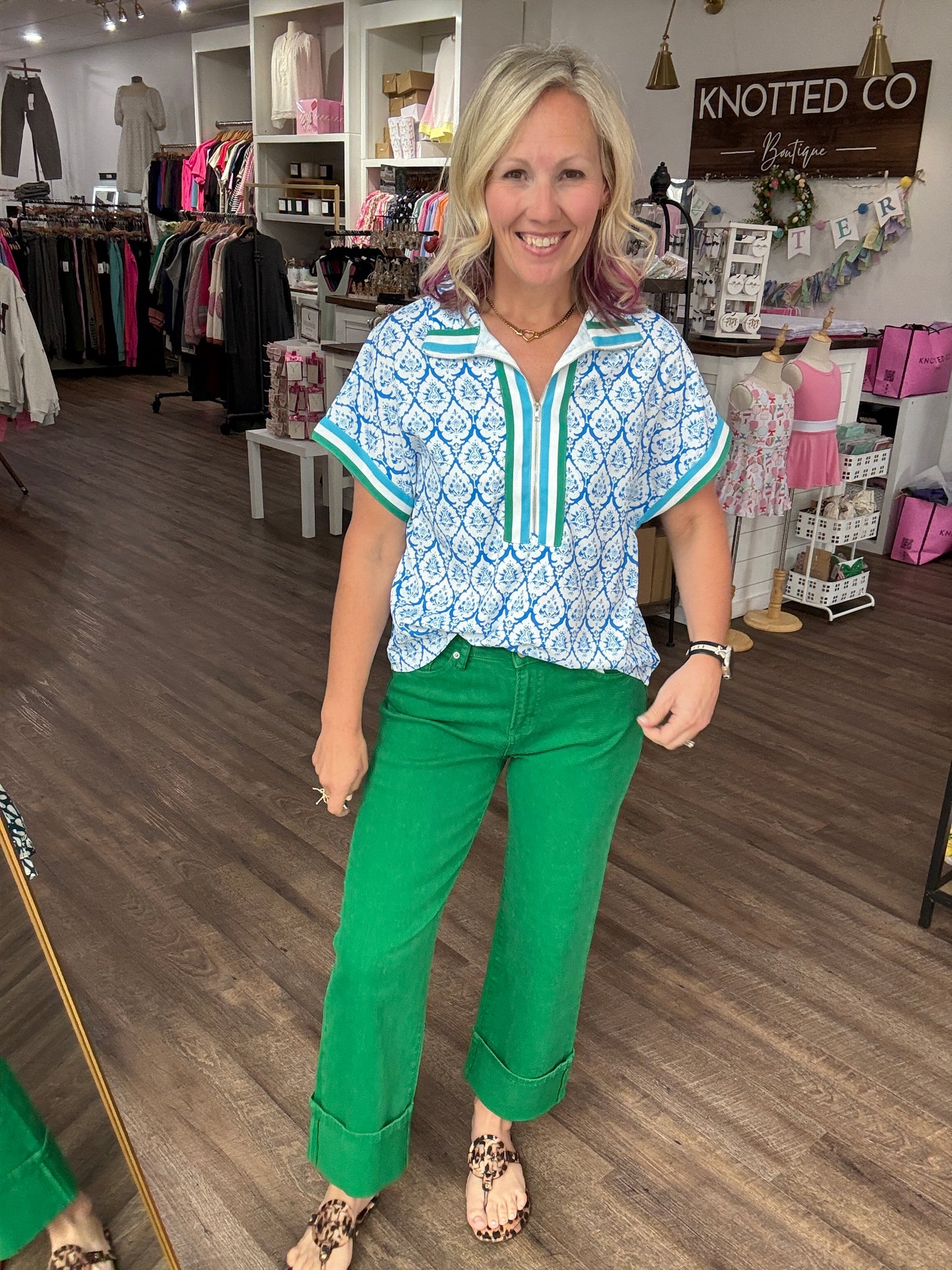Harbor Bloom Preppy Top