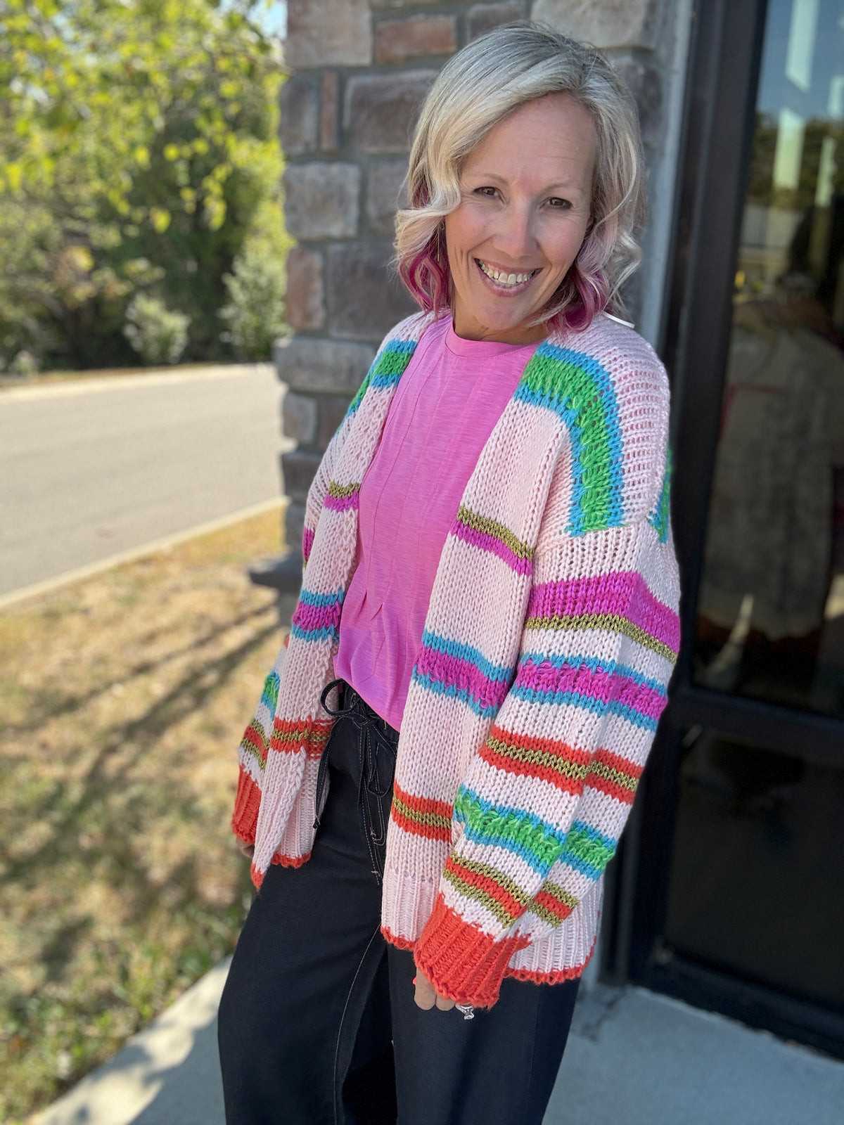 Happy Stripe Cardigan