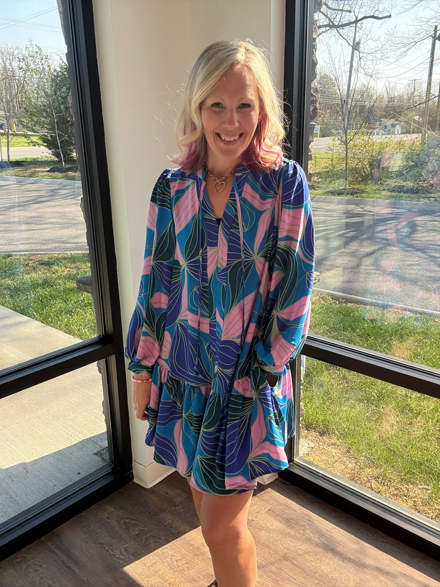 Glow Over Blue Dress