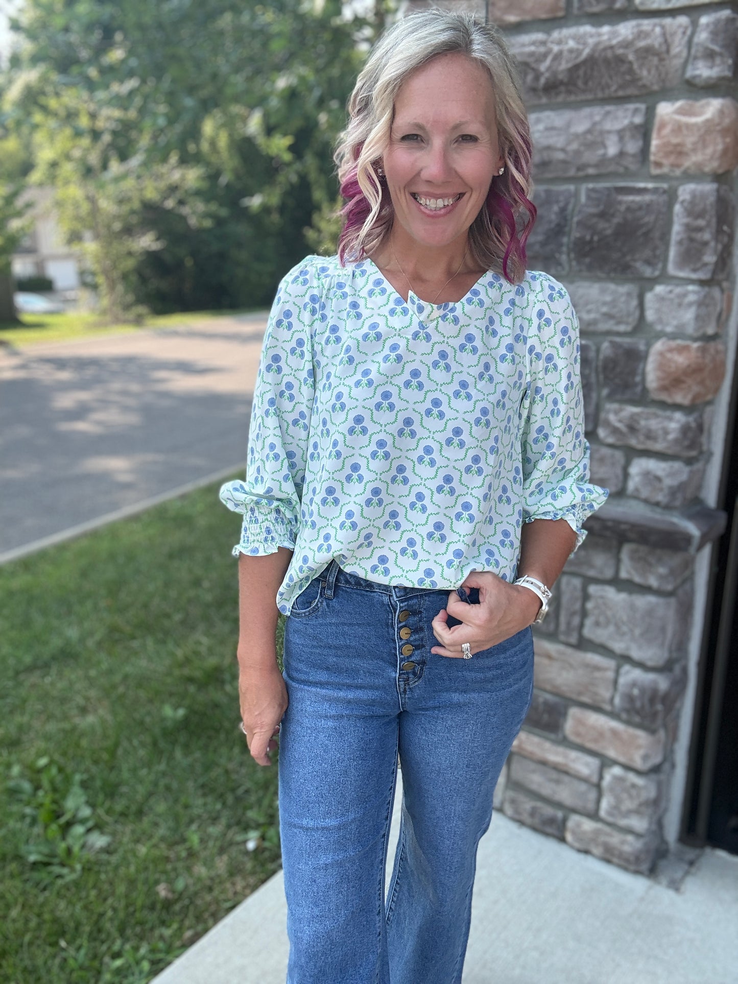 Sweet Briar Lattice Top