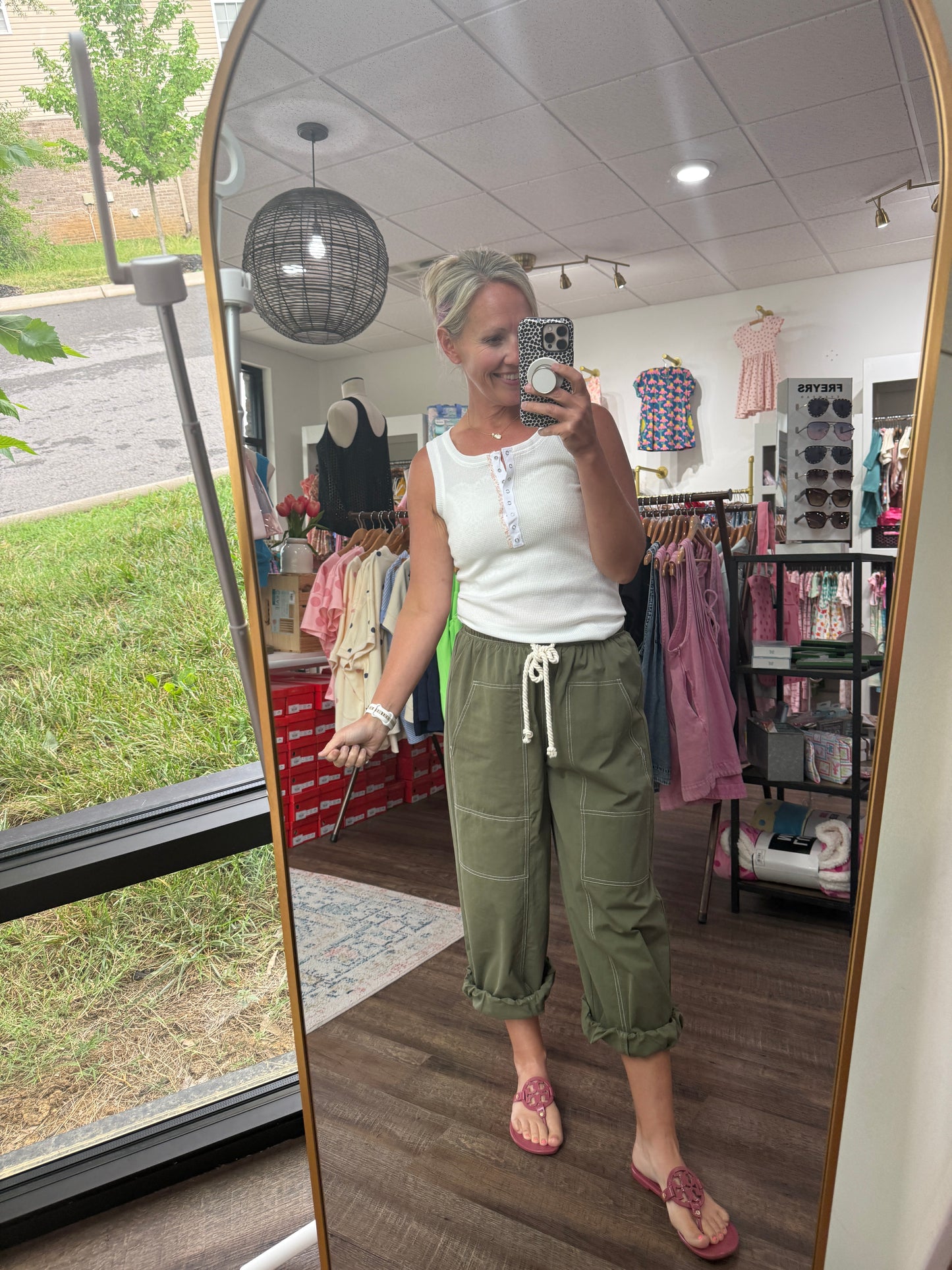 Off Duty Stitch Joggers- Olive
