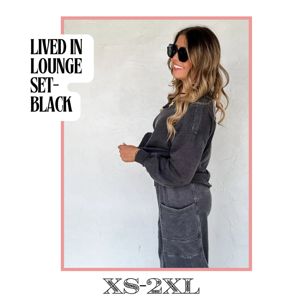 Lived in Lounge Set- Black