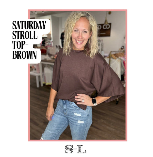 Saturday Stroll Top- Brown