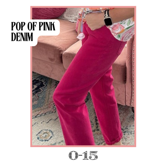 Pop Of Pink Denim