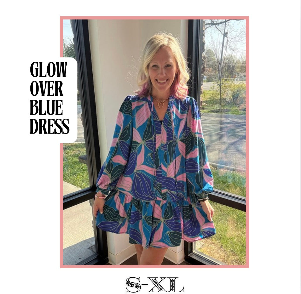 Glow Over Blue Dress
