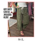 Off Duty Stitch Joggers- Olive