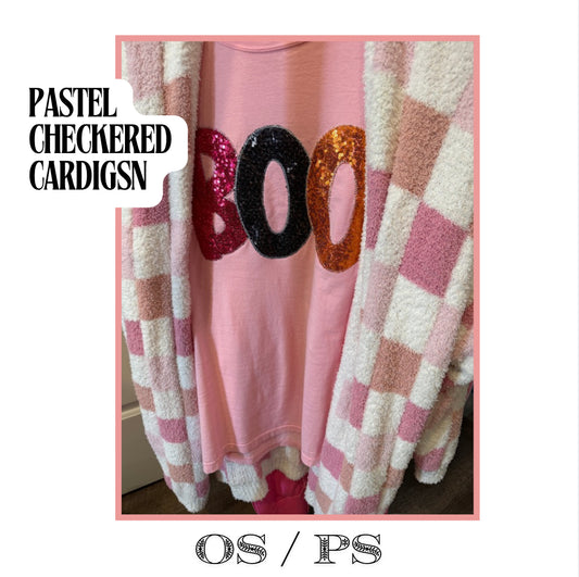 Pastel Checkered Cardi