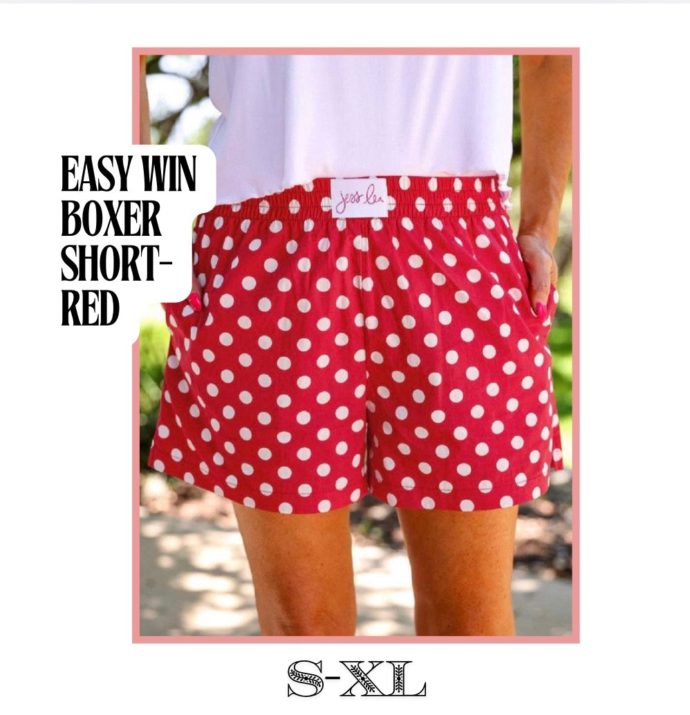 Easy Win Boxer Shorts- Red