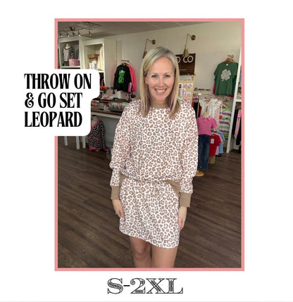 Throw on & Go Skort Set-Leopard