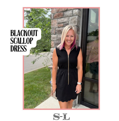 Blackout Scallop Dress