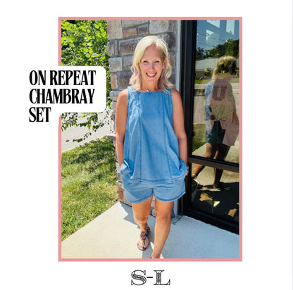 On Repeat Chambray Set