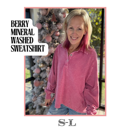 Berry Mineral Wash Pullover