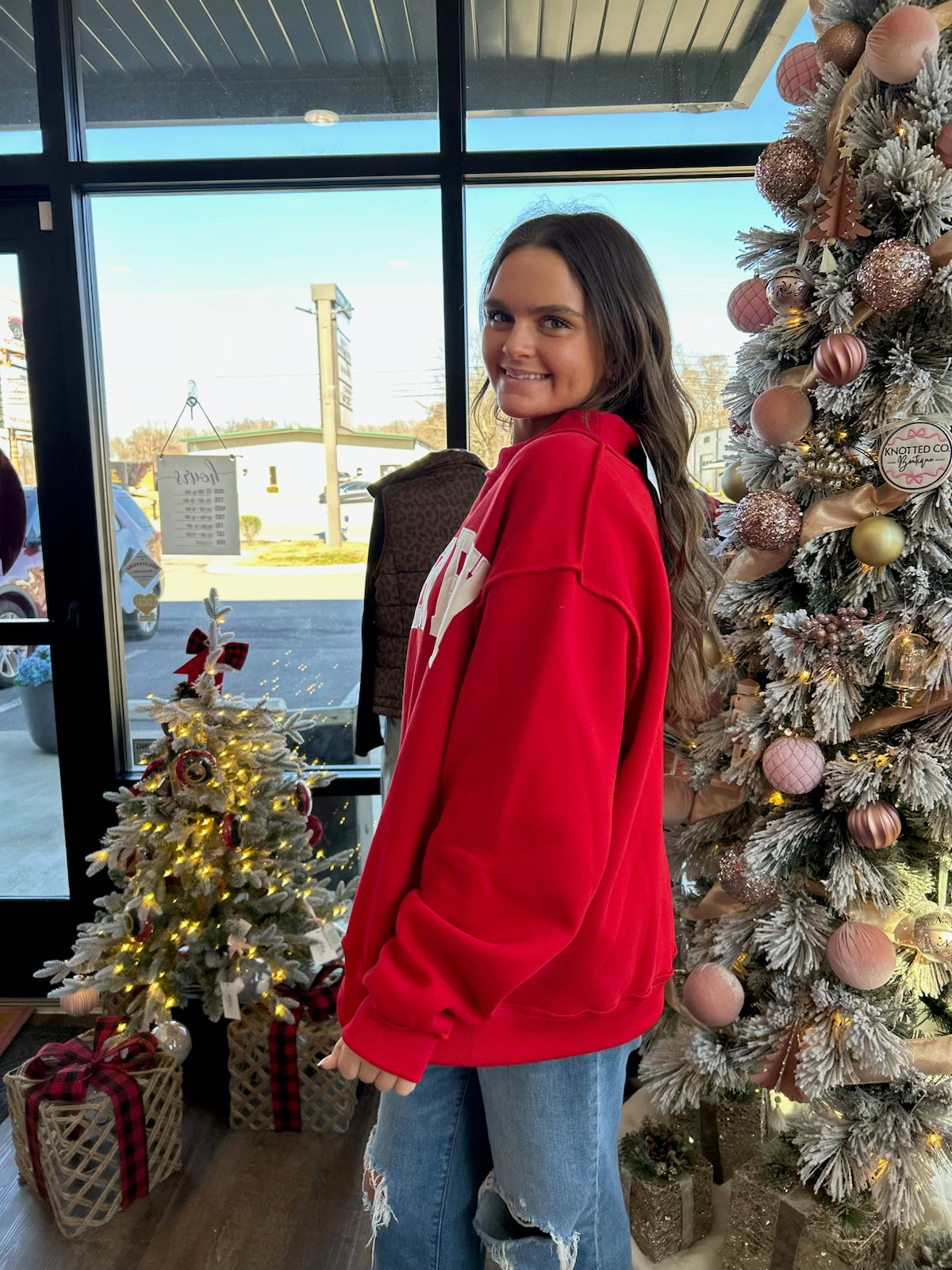 Merry Pullover- Red