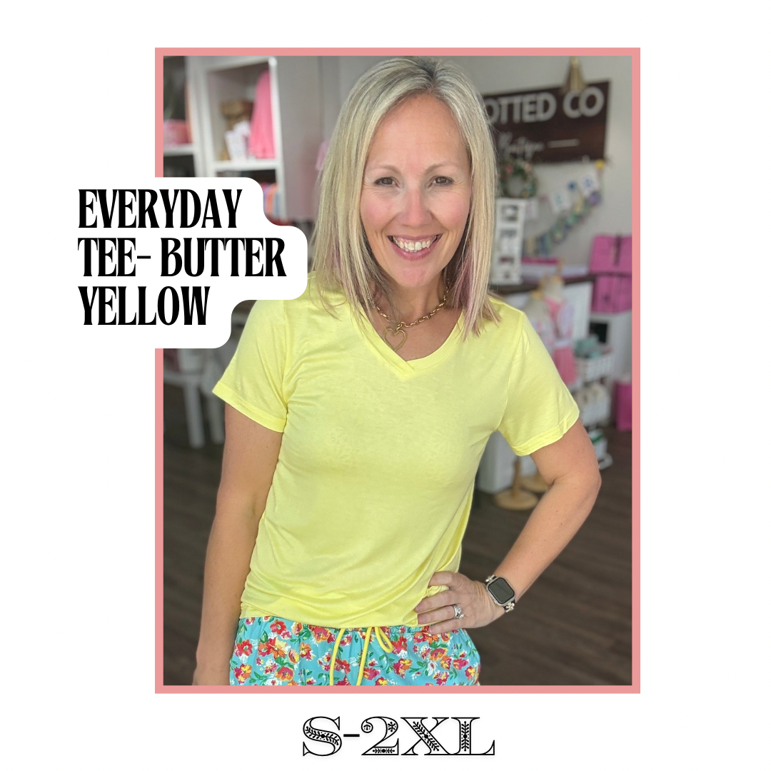 Everyday Tee- Butter Yellow