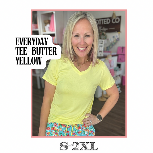 Everyday Tee- Butter Yellow