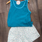Sun & Fun Shorts- Aqua Floral
