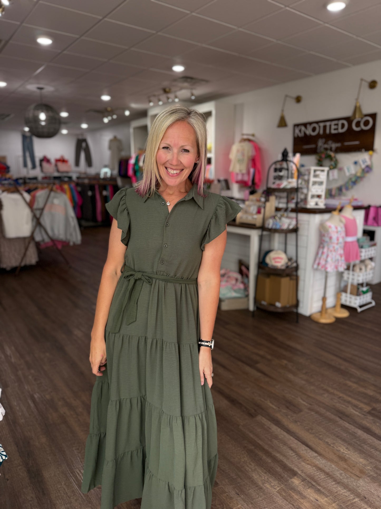 The Goldie Dress- Green