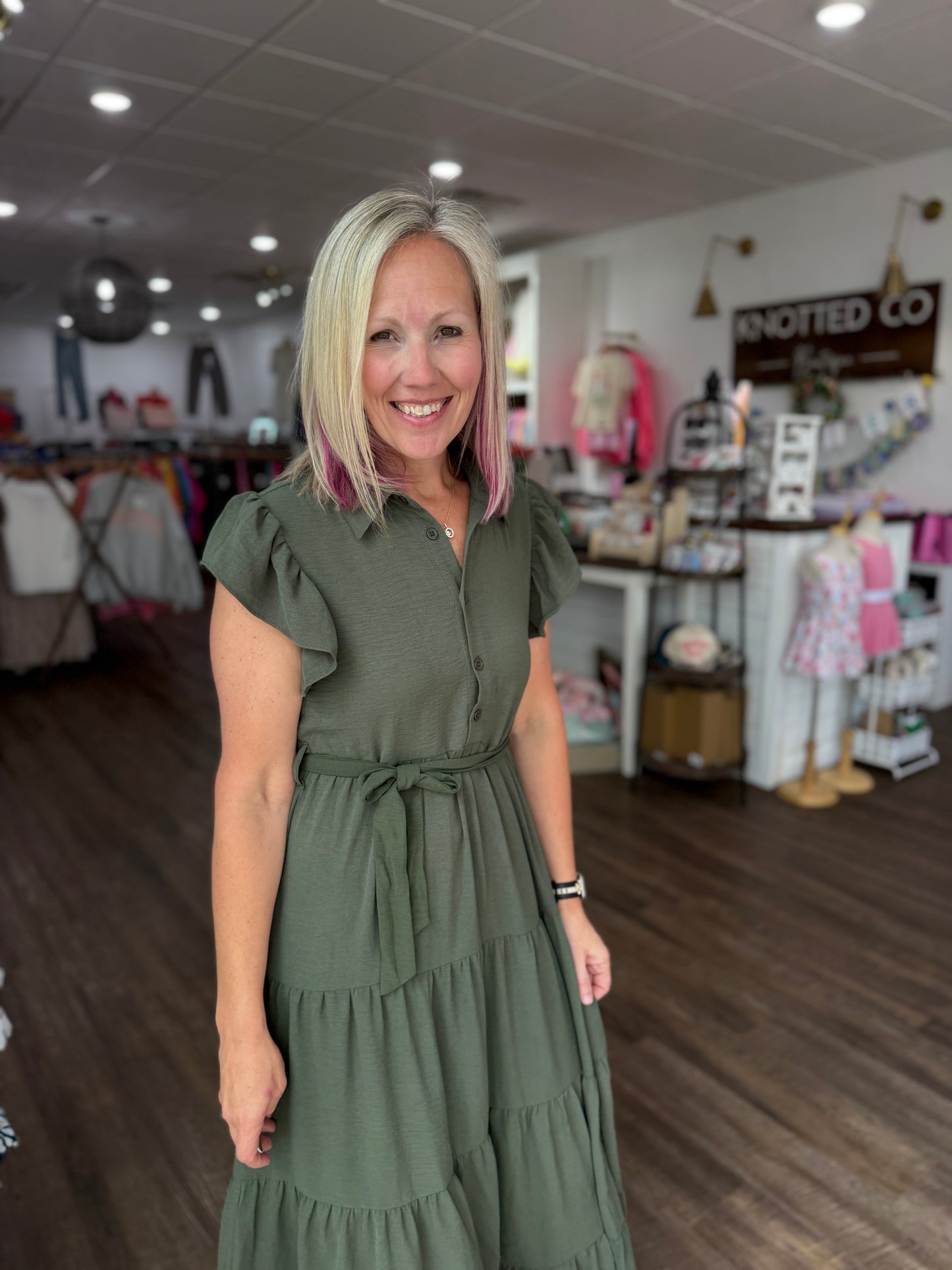 The Goldie Dress- Green