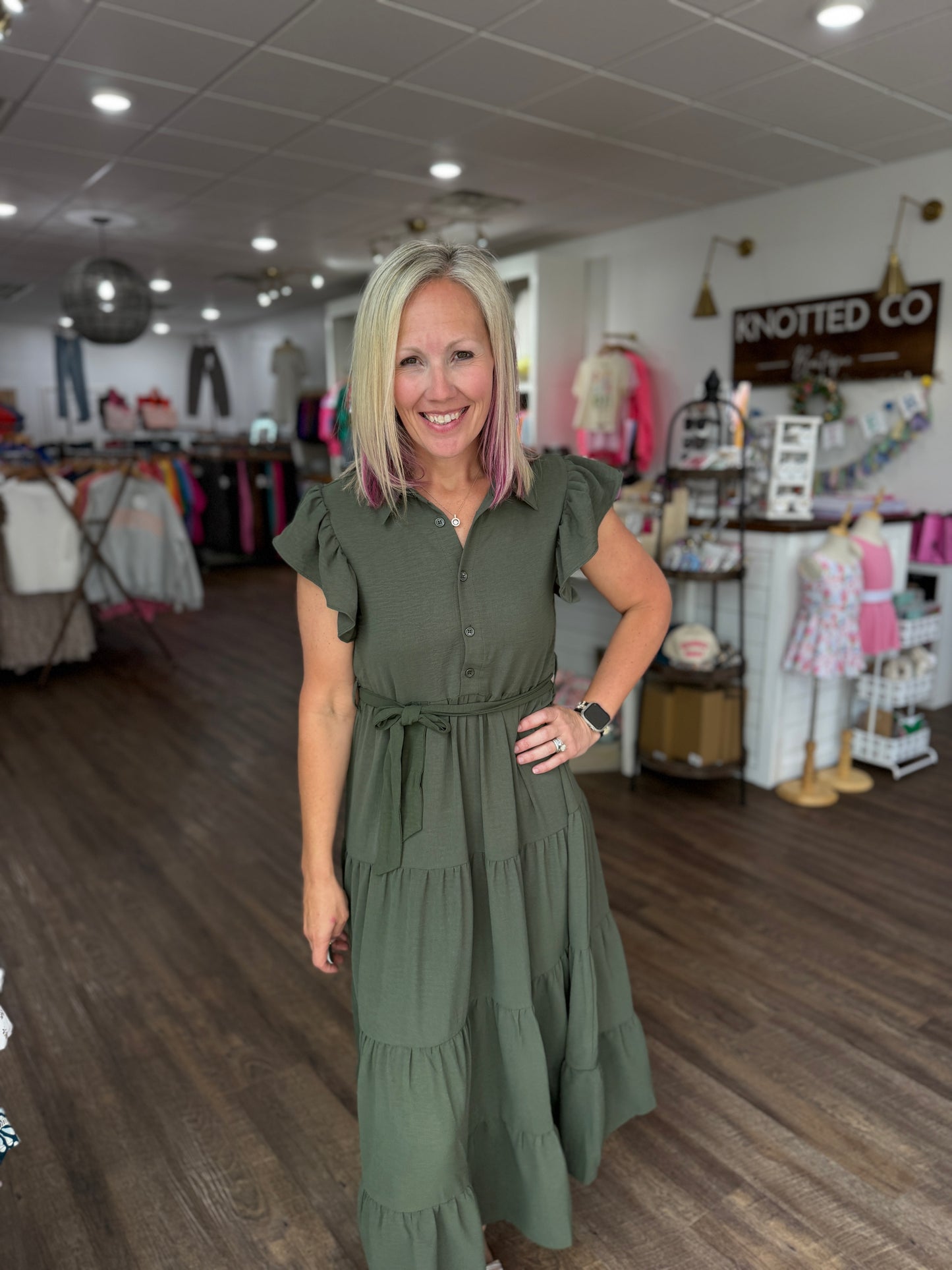 The Goldie Dress- Green