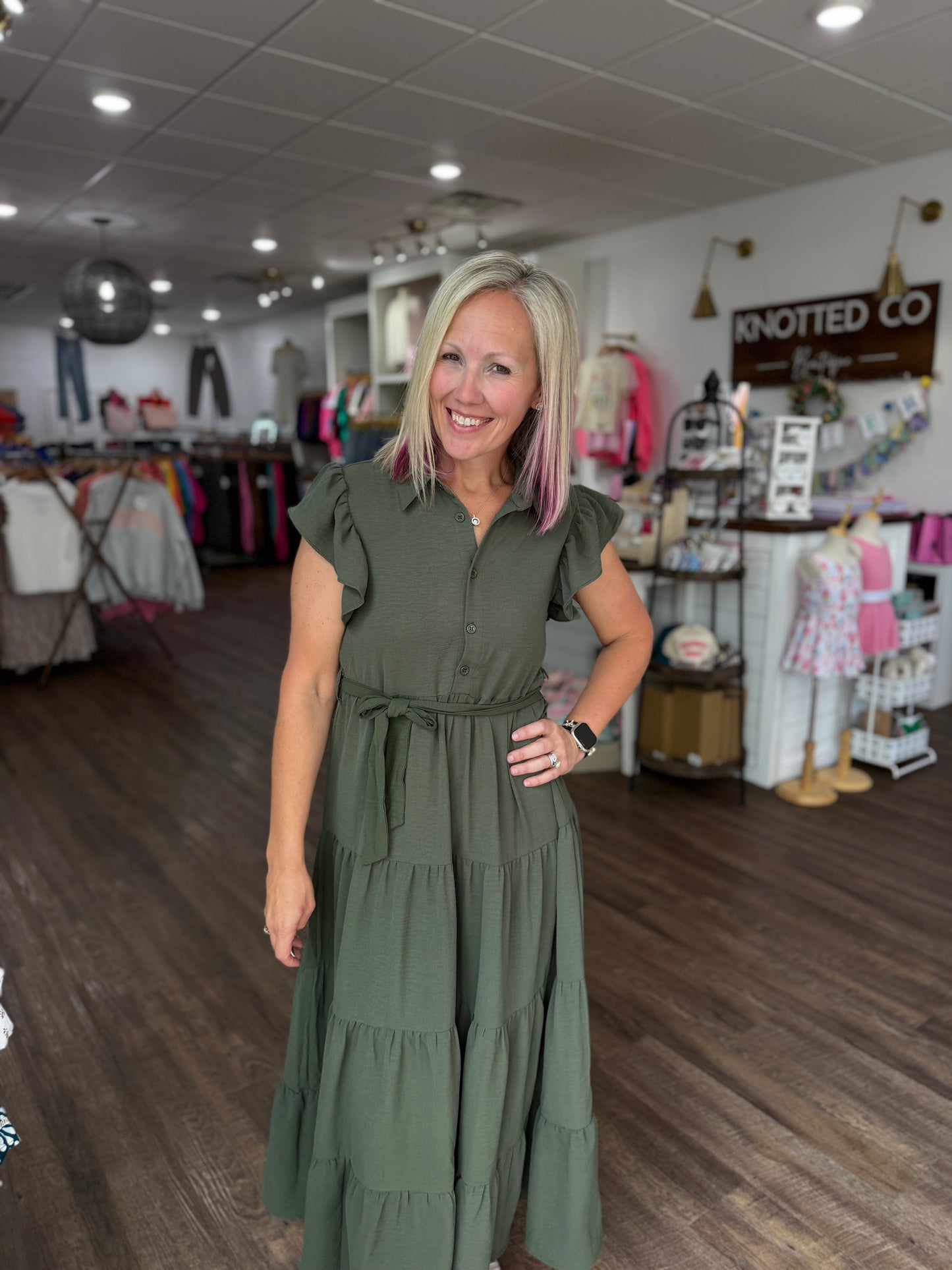 The Goldie Dress- Green