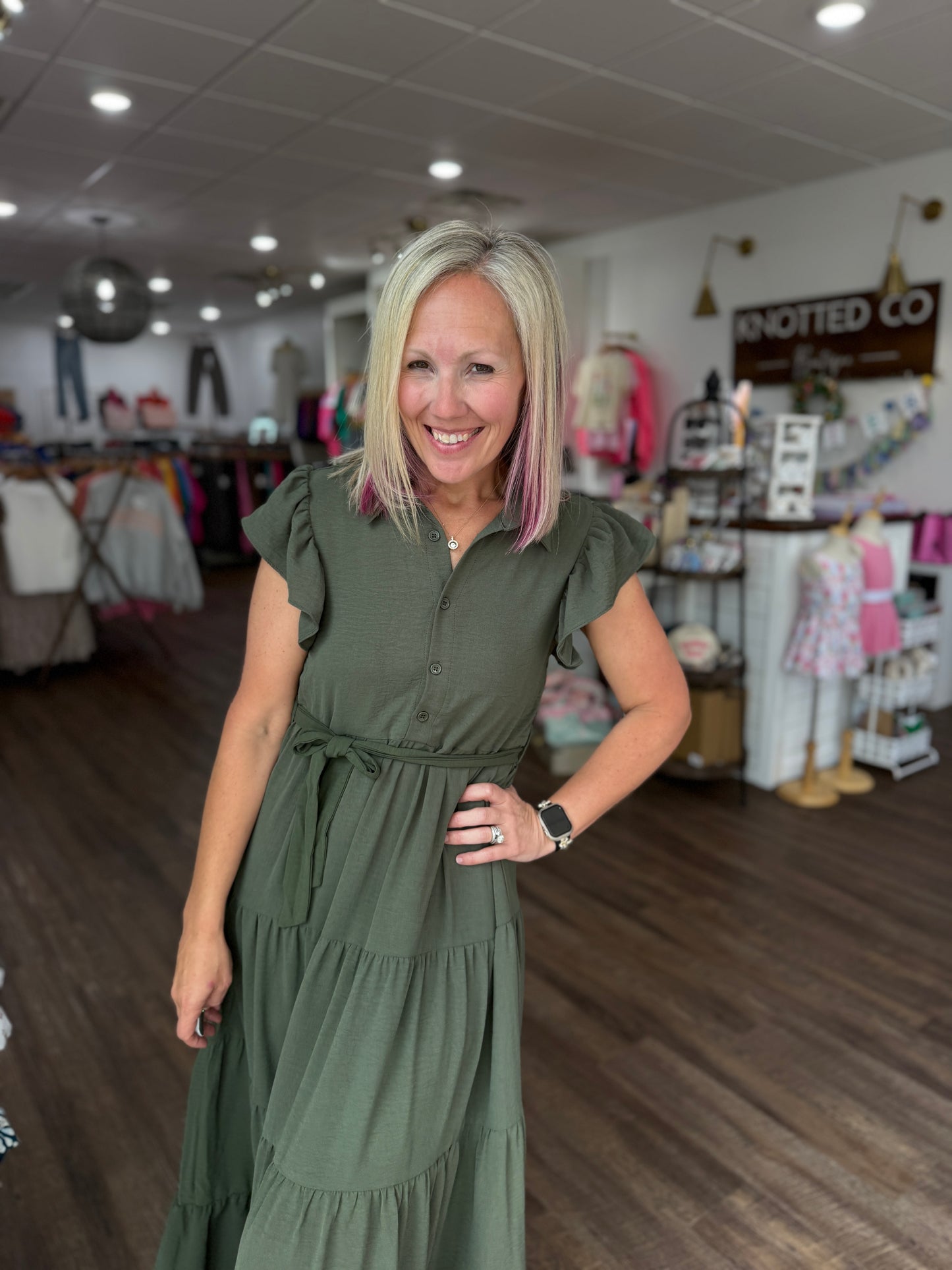 The Goldie Dress- Green
