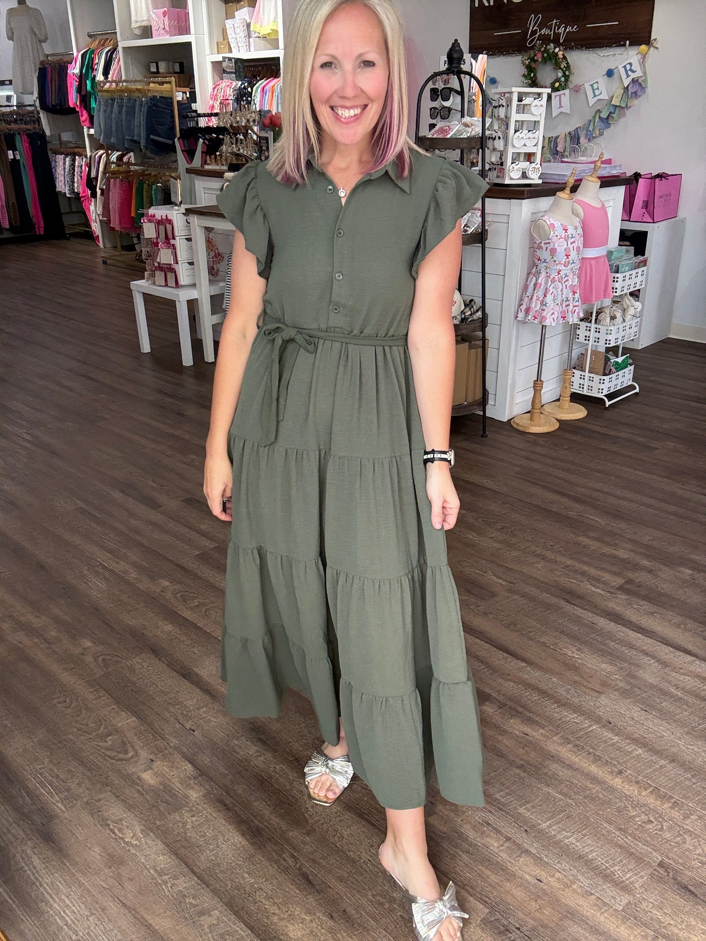 The Goldie Dress- Green