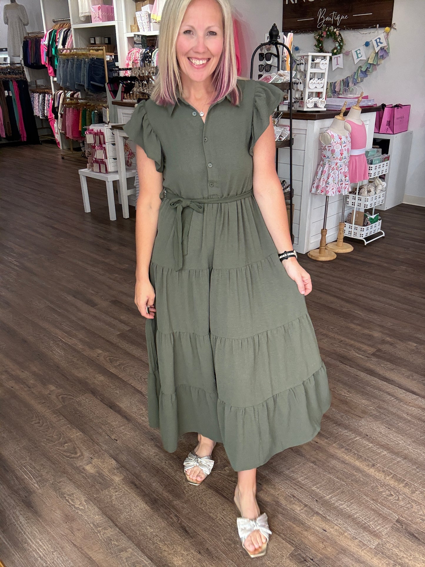 The Goldie Dress- Green