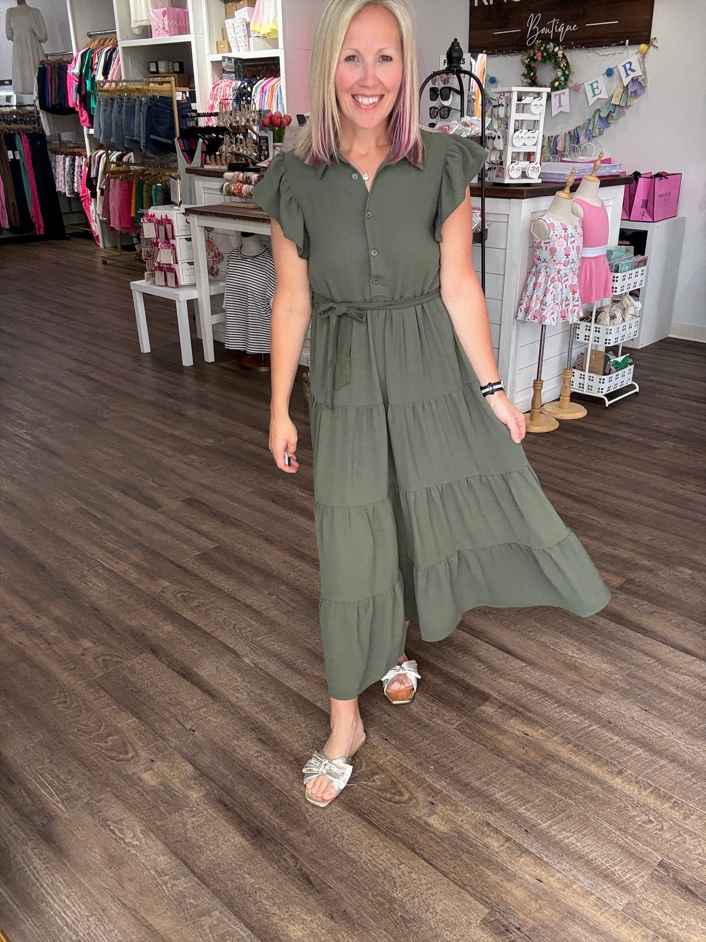 The Goldie Dress- Green