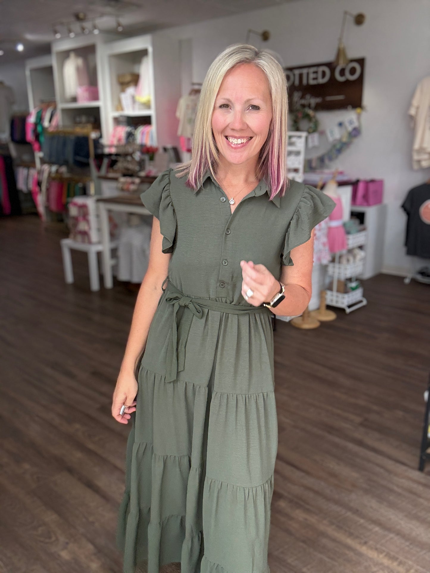 The Goldie Dress- Green