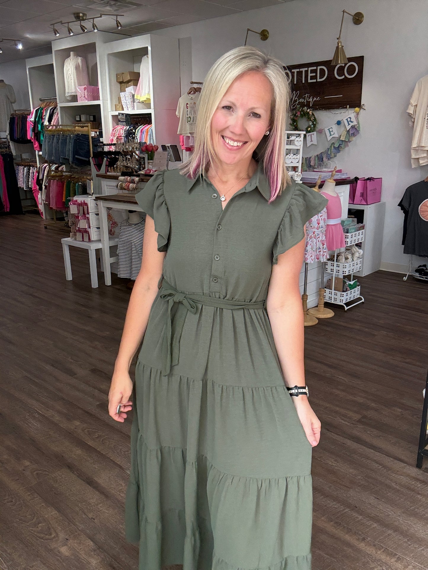The Goldie Dress- Green