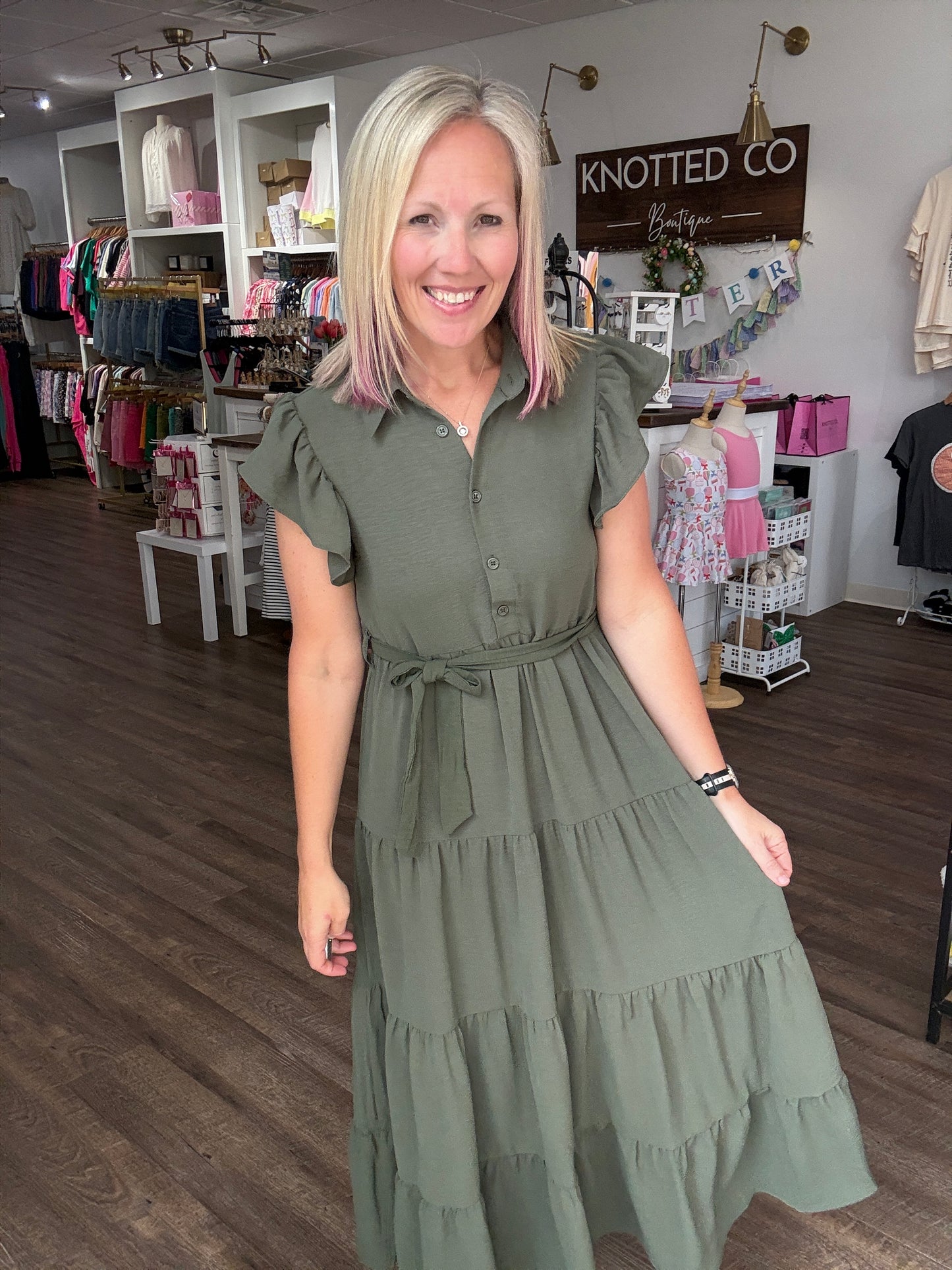 The Goldie Dress- Green