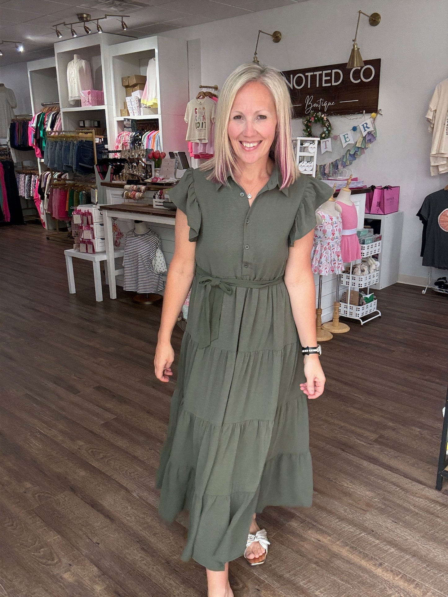 The Goldie Dress- Green