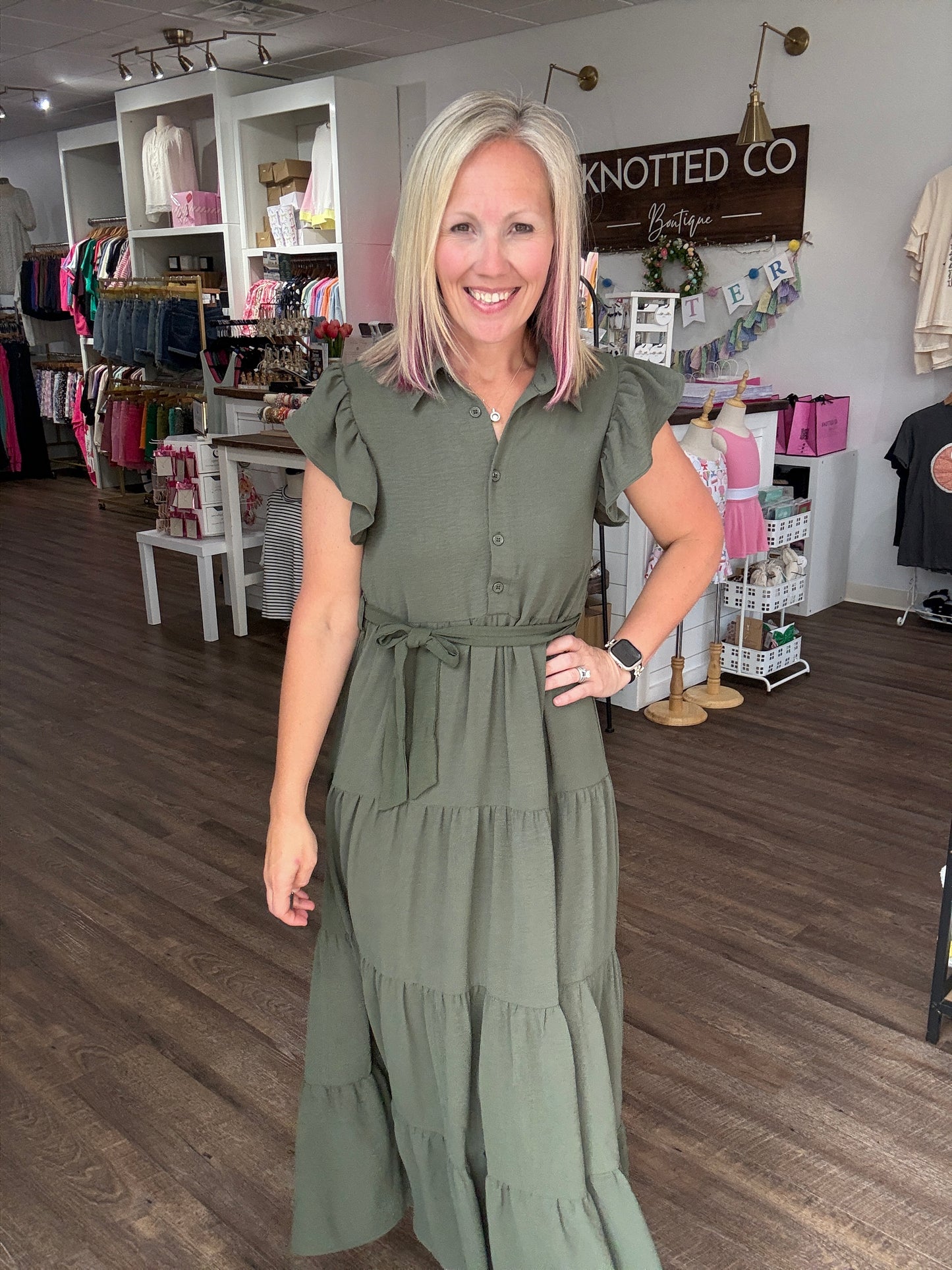The Goldie Dress- Green
