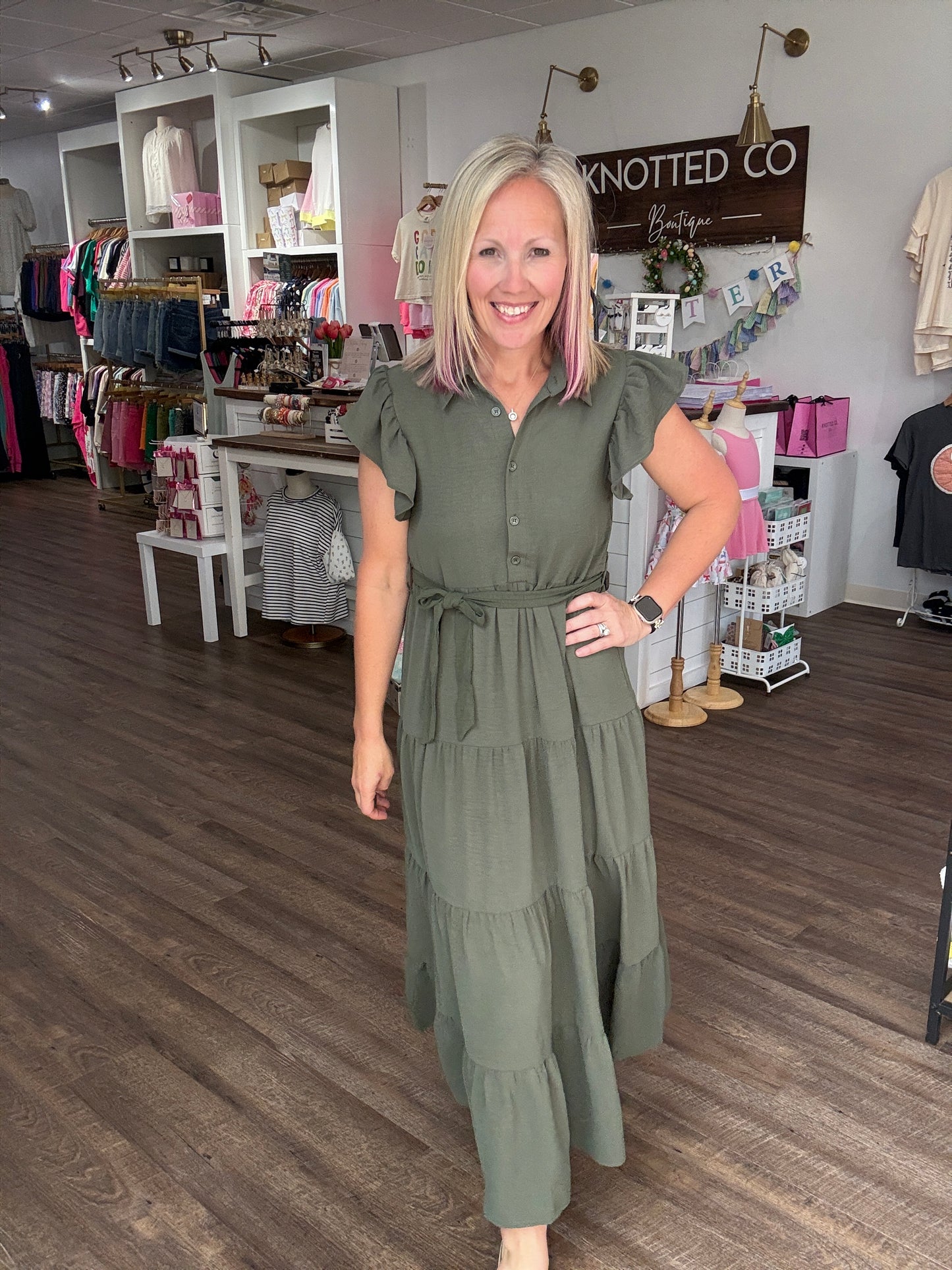 The Goldie Dress- Green