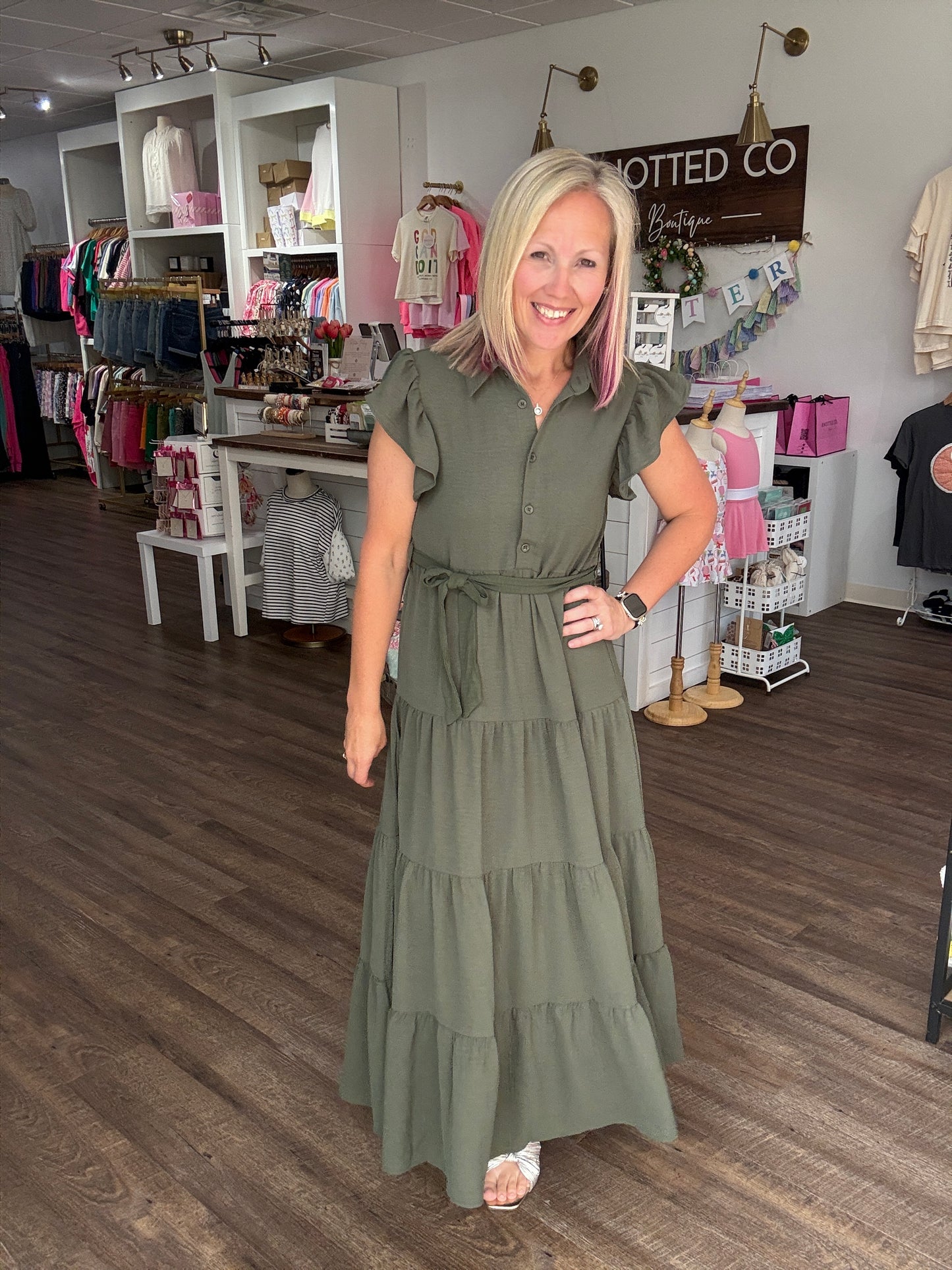 The Goldie Dress- Green