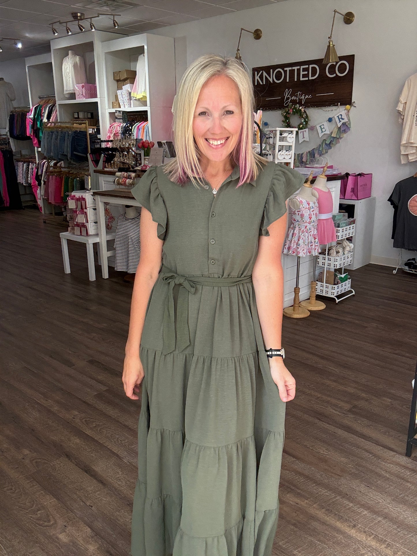 The Goldie Dress- Green