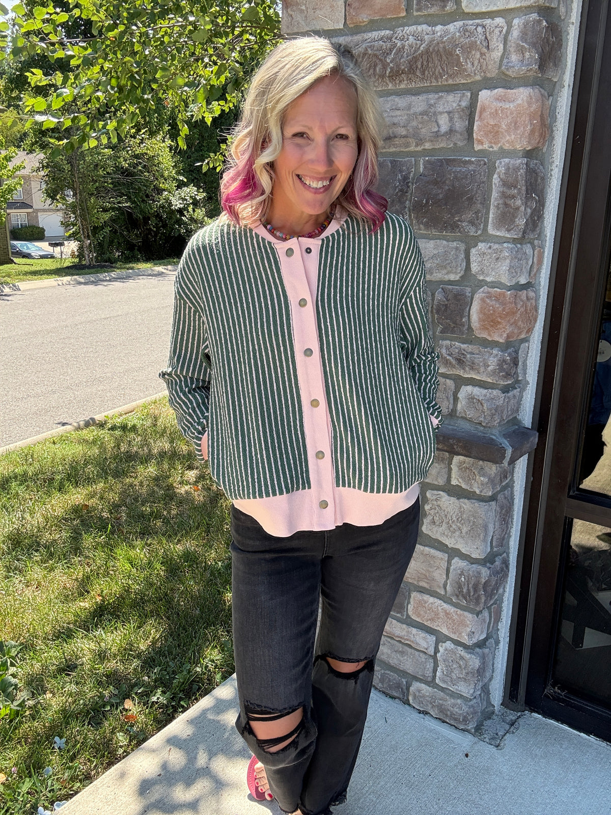 Pretty In Stripes Cardigan