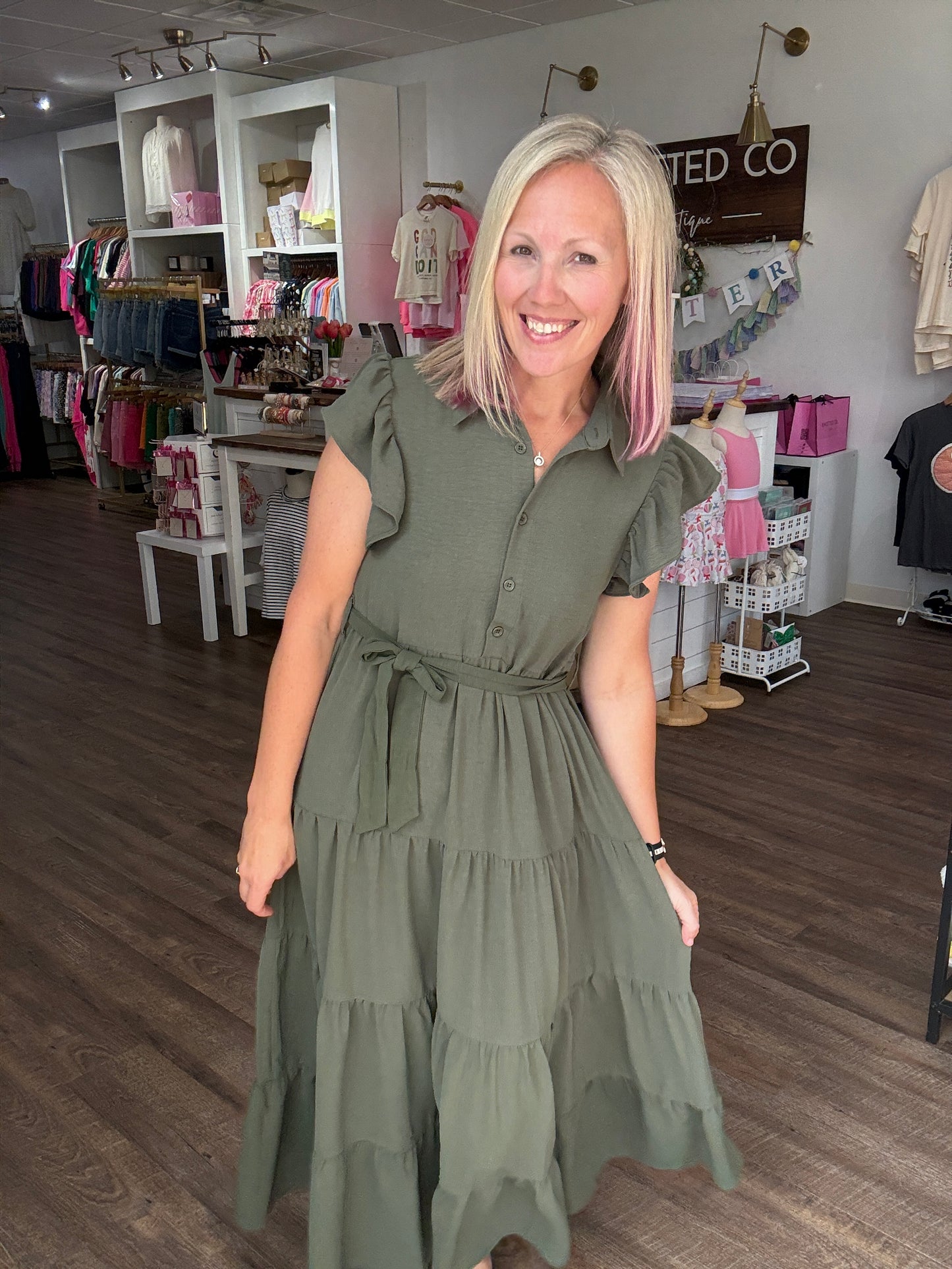 The Goldie Dress- Green