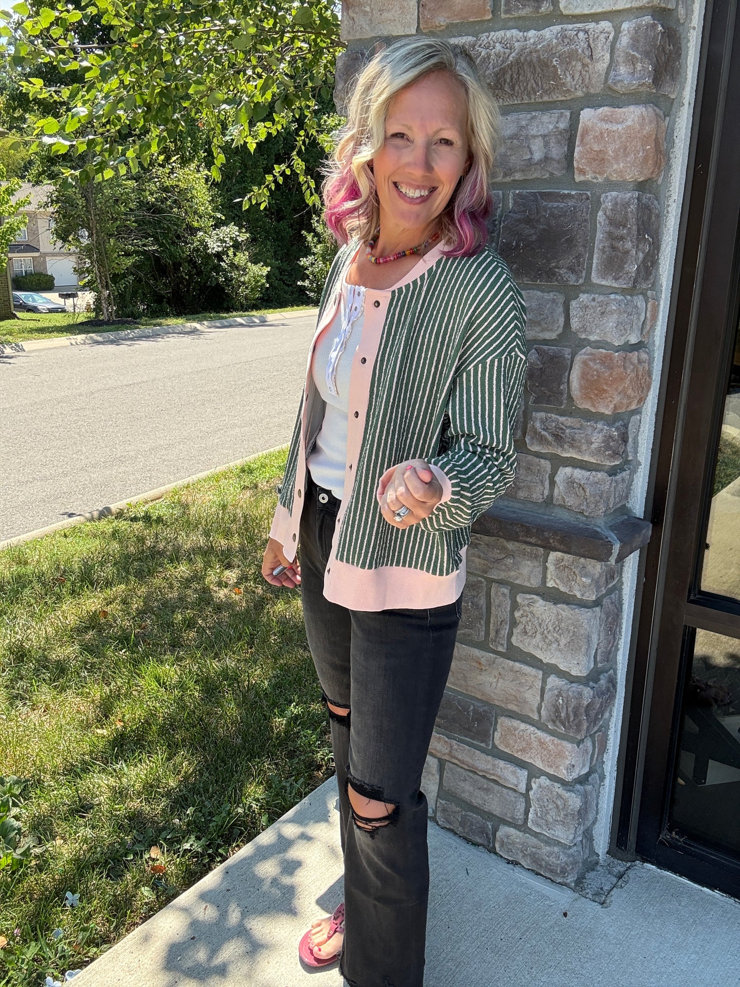 Pretty In Stripes Cardigan