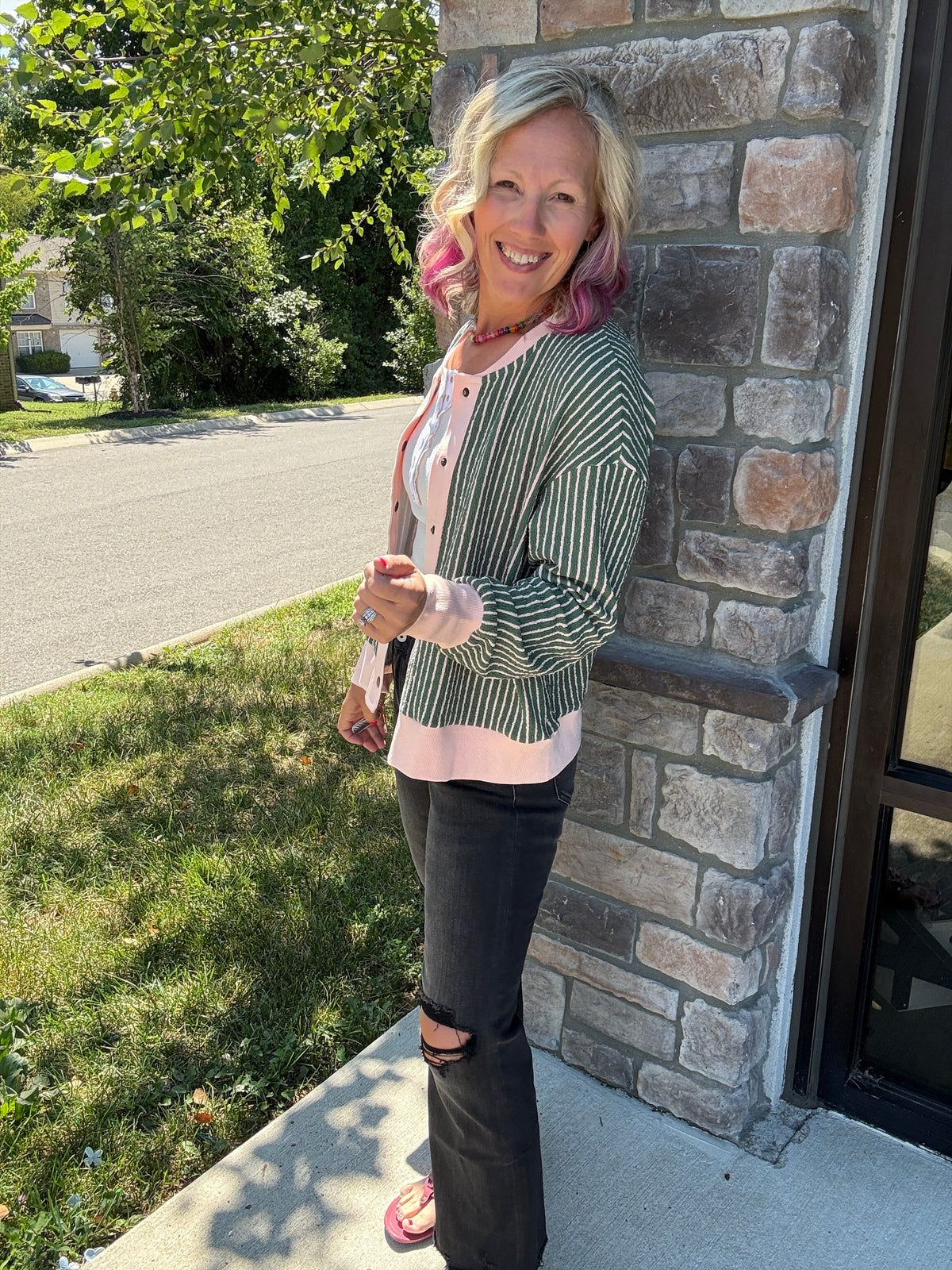 Pretty In Stripes Cardigan