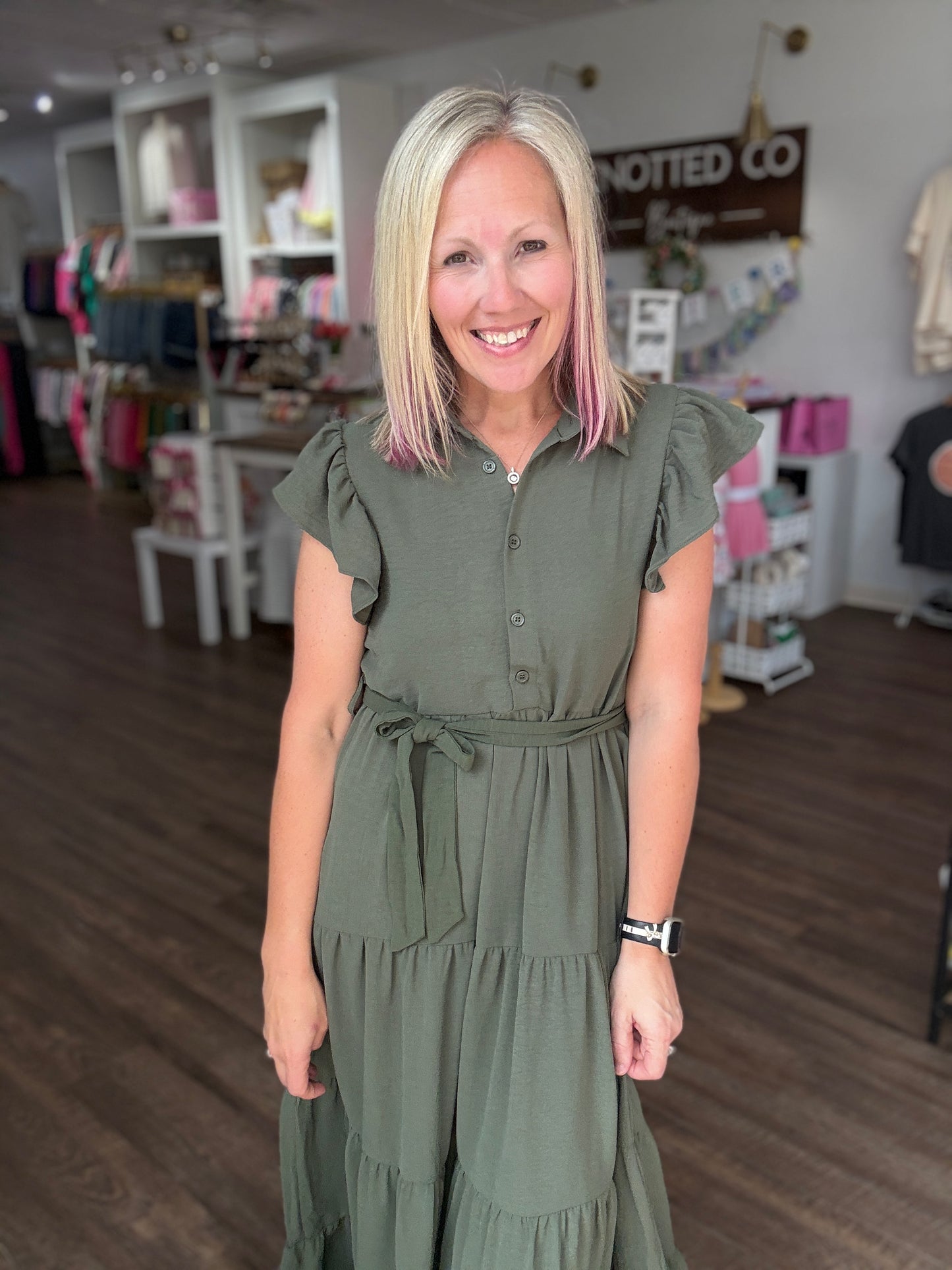 The Goldie Dress- Green