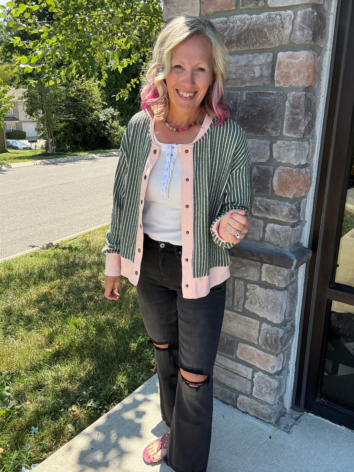 Pretty In Stripes Cardigan
