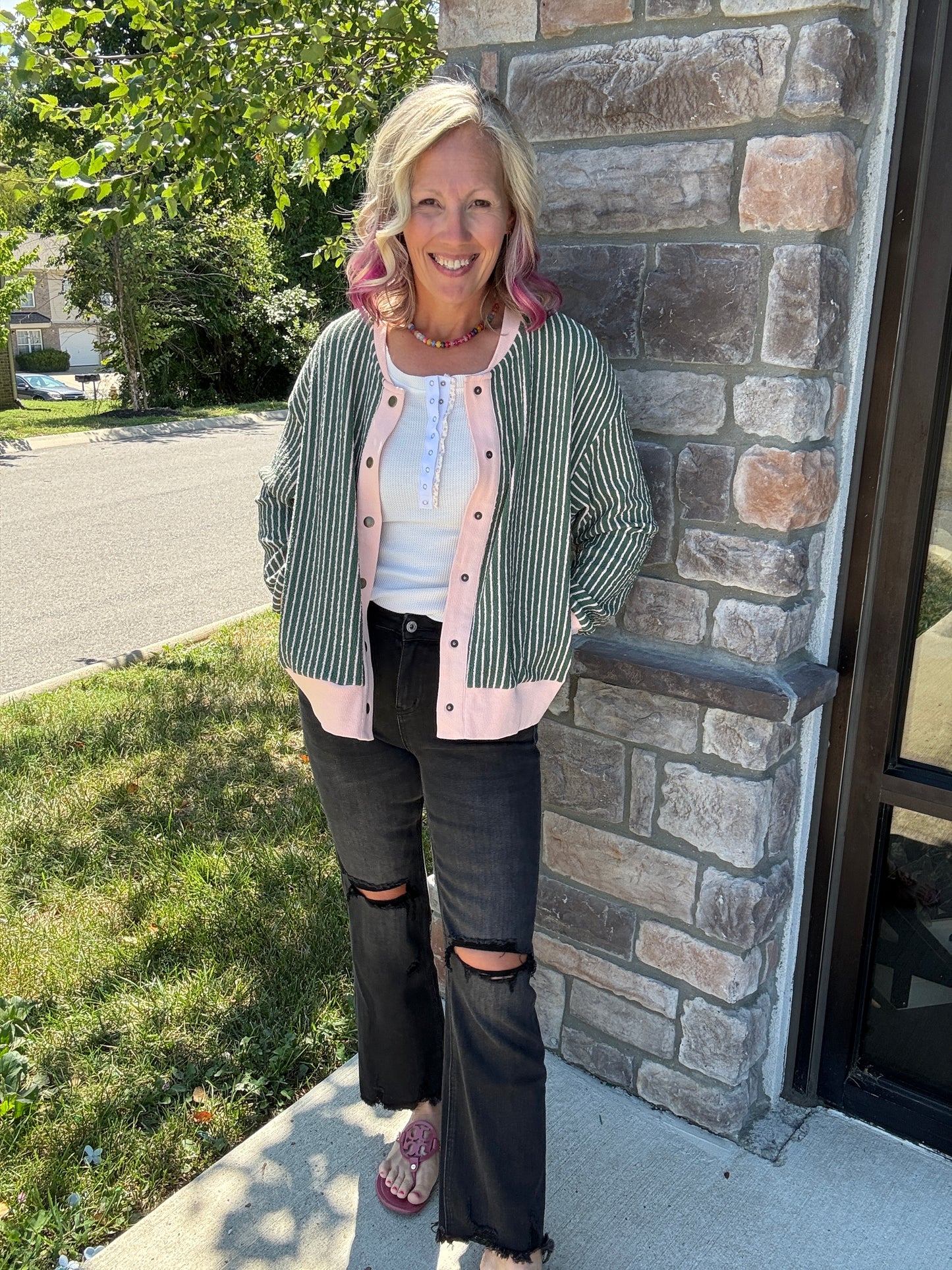 Pretty In Stripes Cardigan