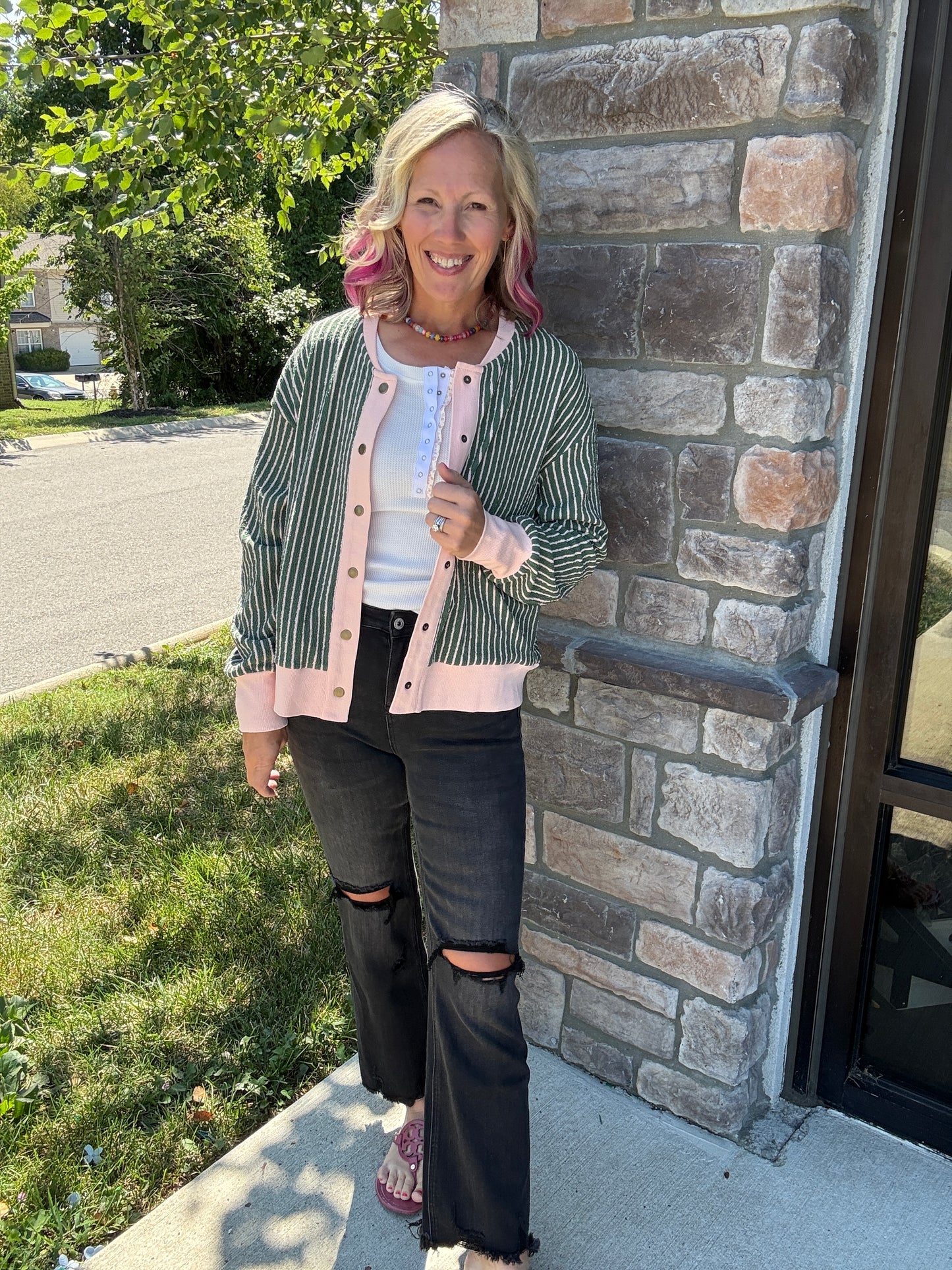Pretty In Stripes Cardigan
