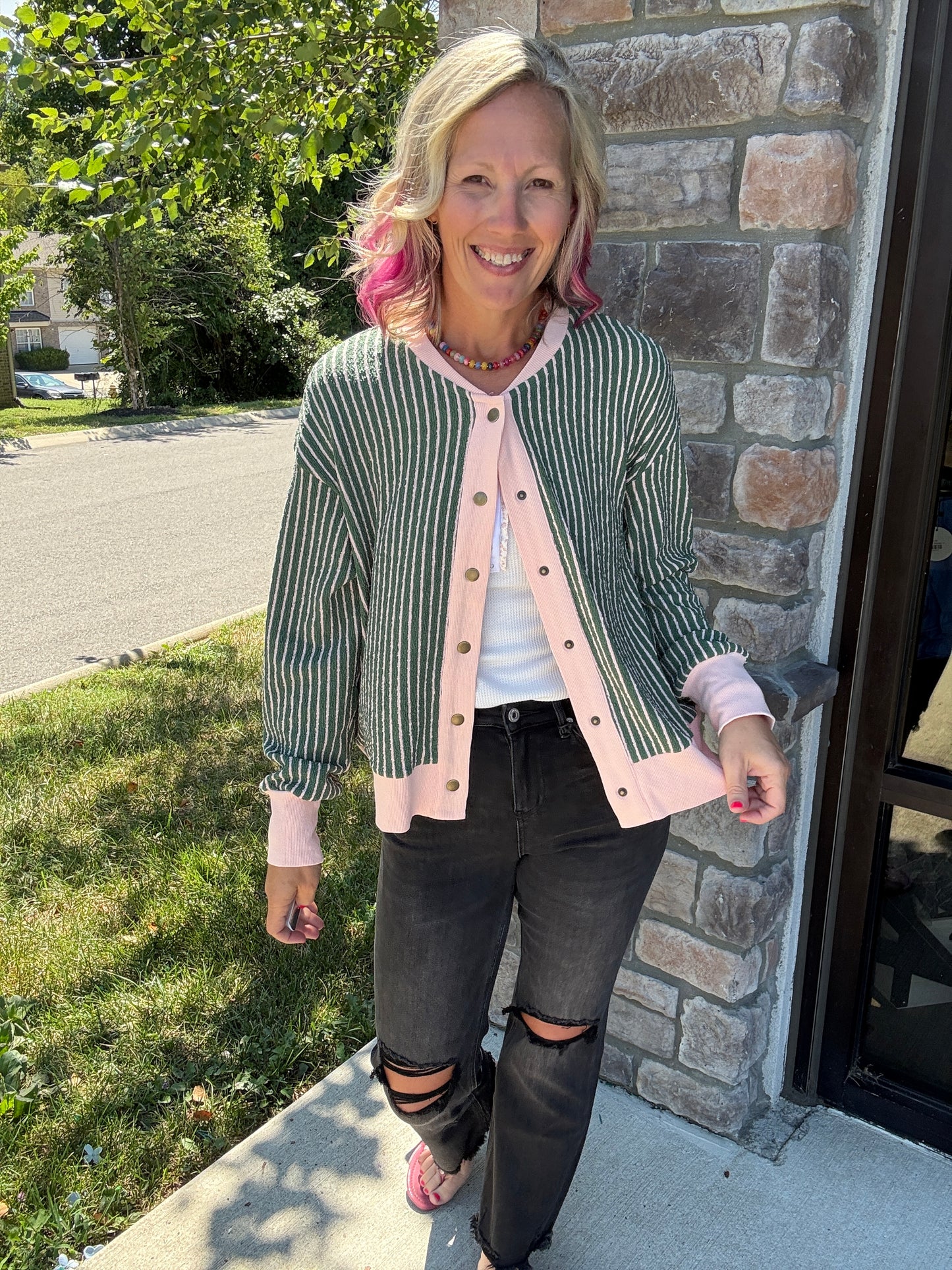 Pretty In Stripes Cardigan
